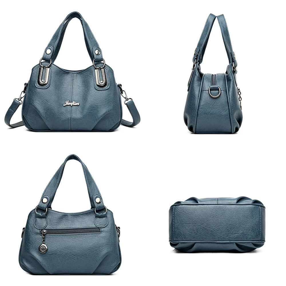 Soft Leather Crossbody Bag – Elegant Designer-Inspired Shoulder Handbag