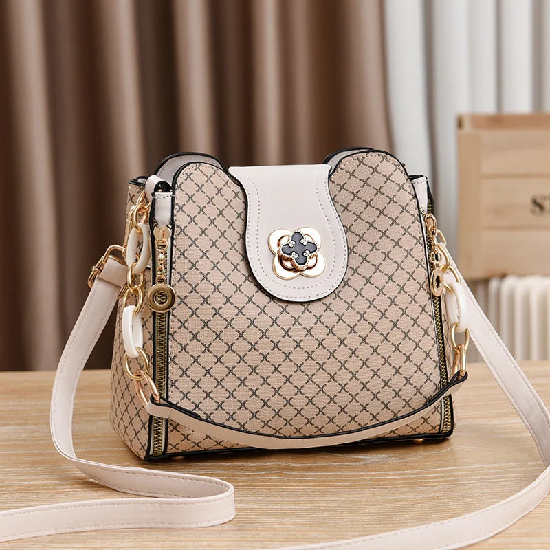 Monogram Shoulder Bag – Printed Leather Designer-Inspired Handbag