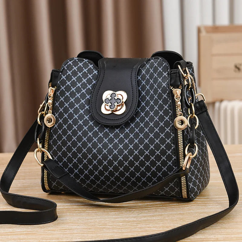Monogram Shoulder Bag – Printed Leather Designer-Inspired Handbag