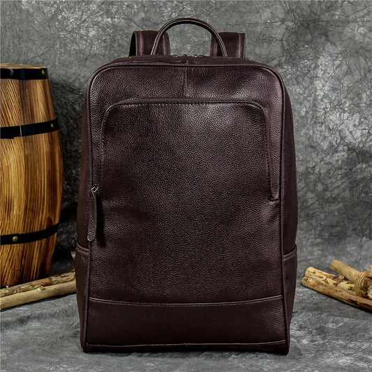 Leather Backpack – Business & Casual Schoolbag for Men