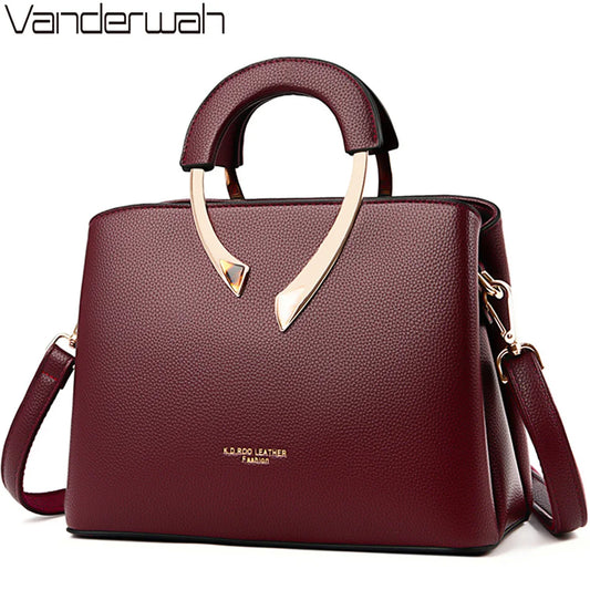Luxury Leather Tote – Designer Crossbody Shoulder Bag for Women
